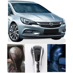 Resim Opel Astra K Otomatik Vites Topuzu Kılıfı El Yapımı Hakiki Der 