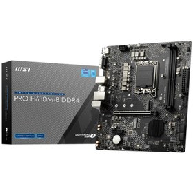 Resim MSI Pro H610M-B Intel H610 LGA 1700 DDR4 3200 MHz Masaüstü Anakart 