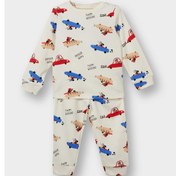 Resim Defacto Erkek Bebek Pijama Takımı Araç Baskılı Uzun Kollu Üst Uzun Alt F0555a525auer233 Ekru 