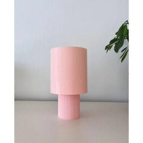 Resim Açık Pembe Objeo 3D Özel Tasarım Dekoratif Çocuk Odası Abajur 