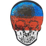 Resim Sheen Dmr Ütü Ile Yapışan Pul Işlemeli Kurukafa Arma Yama Patch 