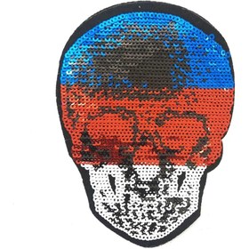 Resim Sheen Dmr Ütü Ile Yapışan Pul Işlemeli Kurukafa Arma Yama Patch 