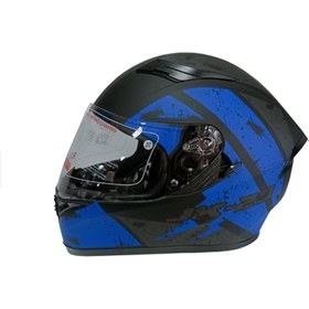 Resim JK 21 - 316 Güneş Vizörlü Full Face Kapalı Motosiklet Kaskı - Blue Storm 