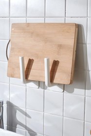 Resim TechnoStation L Şekilli Çok Amaçlı Havlu Askısı Mutfak Banyo Askısı 