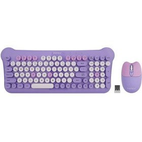 Resim Everest KM-6244 Bunny 2.4 Ghz + BT Kablosuz Q Multimedia Klavye Mouse Set 