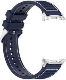Resim Samsung Galaxy Watch 8 40 mm - 44 mm & Classic 46mm Uyumlu Spor ve Şık Jazzy Saat Kordonu Lacivert 40 mm 
