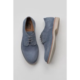 Resim Bueno Shoes Gri Mavi Süet Erkek Klasik Ayakkabı 10M00749 