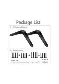 Resim Geeksen Roku Tv İçin Sabit Tabanlı Ayak 32-55 İnç, Tc Serisi Uyumlu, Kolaysız Kurulum, Çift Siyah, Kablolu Yönetim, Kararlı Taşıma 