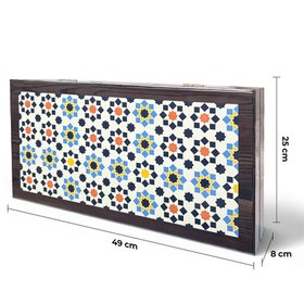 Resim Biggdesign Yıldız Tavla, Çizilmez Zeminli, Mıknatıslı MDF Kasa, 2 Kat Vernik Cilalı 