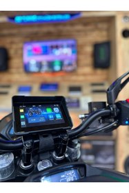 Resim Twogo GO-IX 5" Dokunmatik BT Android Auto Carplay Çiftli Motorsiklet DVR Araç Kamerası 