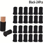 Resim 24 Adet Masa ve Sandalye Ayak Çorapları, Yün Yüksek Elastik Zemin Koruma Kapağı, Kaymaz Sandalye Ayak Çorapları, Mobilya Ayak Kapakları, 7-17Cm Çevresi İçin Uygun, Dokuma Mobilya Pedleri 
