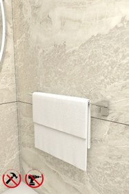 Resim Alper Banyo Premium Krom F1 Model Paslanmaz Uzun Havlu Askısı Havluluk - 40 Cm - 5 Yıl Garantili 