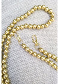 Resim Gold Boncuklu Dekoratif Çanta Askısı 105Cm Altın 