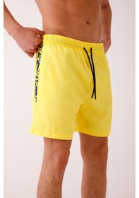 Resim Salınus Desenli Deniz Şortu - Sarı Sarı 