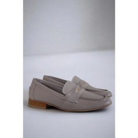 Resim E.R.S Air Comfort Kadın Vizon Hakiki Deri Loafer – Rahat 