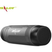 Resim Jeemson Zealot S1 Bluetooth Hoparlör Bisiklet İçin Dışarıda Su Geçirmez Fm Radyo El Feneri Tf Kart Aux Sesli İpucu 8 Saat Çalma Gri 