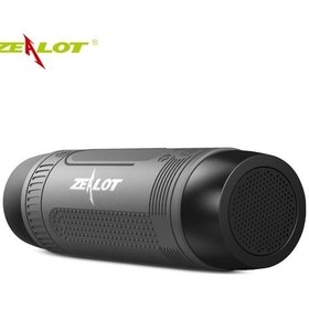 Resim Jeemson Zealot S1 Bluetooth Hoparlör Bisiklet İçin Dışarıda Su Geçirmez Fm Radyo El Feneri Tf Kart Aux Sesli İpucu 8 Saat Çalma Gri 