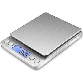 Resim Dijital Hassas Terazi 0,1 Gr Hassasiyetli 2000 Gr Kapasiteli Mutfak Terazisi 