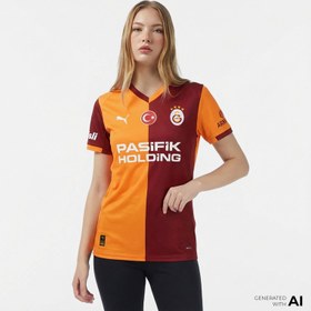 Resim Puma Galatasaray S.K. 25-26 Kadın Kırmızı İç Saha Futbol Forması 