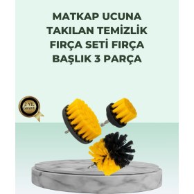 Resim Matkap Uyumlu Temizlik Fırçası Seti 3’lü Çok Amaçlı 
