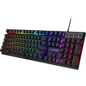 Resim Forev Ev Ofis USB Kablolu Oyun Klavyesi Pc Gökkuşağı Renkli LED Arkadan Aydınlatmalı Oyun Klavyesi Oyuncular Için (Yurt Dışından) 