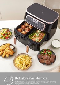 Resim Karaca Air Pro Cook Duo Tandır XXXL 4+4 Litre Aırfryer Space Gray Black 