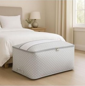 Resim Home Baza Altı Şeffaf Detaylı Büyük Boy Hurç - Gri - 62X46X22 Cm 