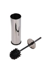 Resim Paslanmaz Krom Tuvalet Fırçası Parlak Metal Klozet Fırçası 