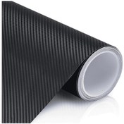 Resim 152Cm X 1M Siyah Karbon Folyo Hava Kanallı Karbon Folyo (499553138) 