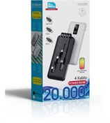 Resim resolut Paleon 20000 Mah Göstergeli Kablolu Powerbank 