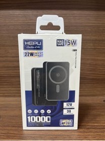 Resim HEPU 10.000 mAh MagSafe Kablosuz Powerbank – 15W Kablosuz + 22W PD Hızlı Şarj 