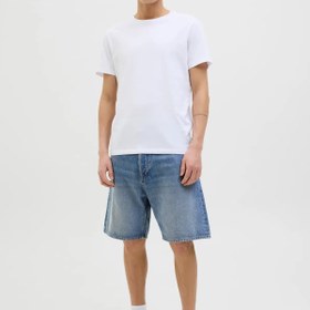 Resim Jack & Jones Erkek Jjıtony Rahat Kesim Jean Şort 12269533 Mavi 