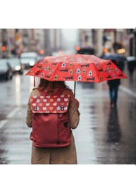 Resim Biggdesign Cats 15" Laptop Çantası & Tam Otomatik Rüzgara Dayanıklı Kedi Desenli Şemsiye Set Karışık/Çok Renkli 