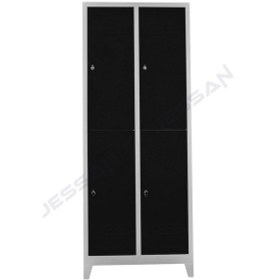 Resim Jessan Ofis 4 Lü Standart Soyunma Dolabı Gri Siyah 