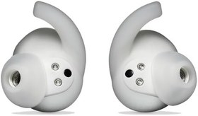 Resim adidas FWD-02 Sport Wireless Bluetooth Ear Buds, koşu kulaklığı, IPX5 dereceli ter geçirmez ve suya dayanıklı, 25 saat çalma süresi, açık gri 
