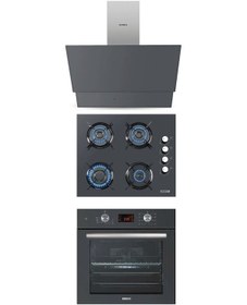 Resim Kumtel B66-SF2 (DDT) - KO-40 TAHDF - DA6-835 Antrasit Ankastre Set 