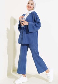 Resim VOLT CLOTHİNG Kadın Önü Bağlamalı Kimono İkili Takım 