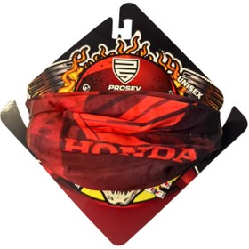 Resim Prosev Kırmızı Honda Kanatlı Siyah Bandana/Baf 