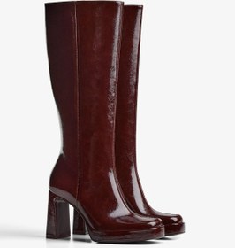 Resim Bershka Platform topuklu çizme 