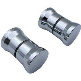 Resim Fortunelane Duş Kapı Kolu, 2 Çift Yuvarlak Krom Cam Çekiç Kolu, Duş Kabini Yedek Parçaları, Duş 