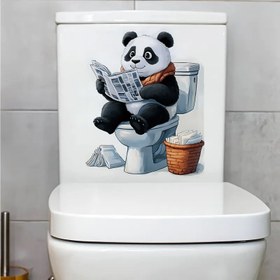 Resim Eğlenceli Goril Çıkartmaları - Su geçirmez Vinil Tuvalet Kapağı Etiketleri, Kendinden Yapışkanlı Çıkarılabilir Banyo Dekoru, Tatil Ev Dekorasyonu ve Hediyeler için Mizahi Karikatür Tasarımı, Banyo Duvar Çıkartmaları 