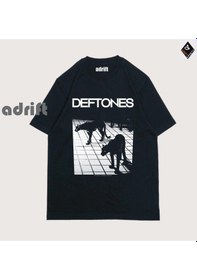 Resim Startmore Adrift Y2k Unisex Harajuka Deftones Unisex Oversize Kalıp Tişört Siyah 