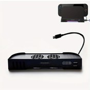 Resim Sunshine022 Siyah Usb Genişletmeli Rgb Aydınlatmalı Nintendo Switch 2 Soğutucu Fan İstasyonu 