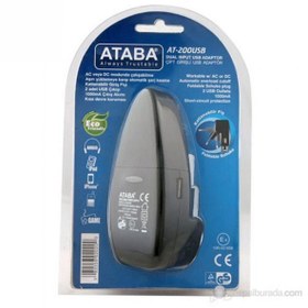 Resim ATABA ÇAKMAK + 220V USB Araç Şarj Cihazı   2X Out:USB 5V 1A 