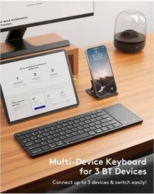 Resim Samsers Touchpadli Katlanabilir Bluetooth Klavye Refined Black 
