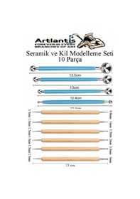 Resim Top Uçlu Seramik Ve Kil Modelleme Seti 10lu 1 Paket Polimer Kil Şekillendirme Çömlek Oyma Çiçek Marzipan Mandala Top Ütü 