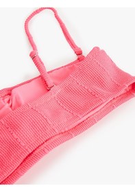 Resim Koton Dokulu Straplez Bikini Üstü Fuşya 5sak10229mm Fuşya 
