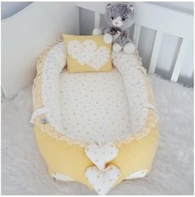 Resim Nest Sarı Yıldızlı Jaju-babynest Anne Yanı Bebek Yatağı Bebek Yuvası 