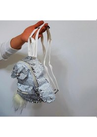 Resim Fiyra Crn Beyaz Pullu Kız Çocuk Sırt Çantası 16cmx20cmx10cm Beyaz 