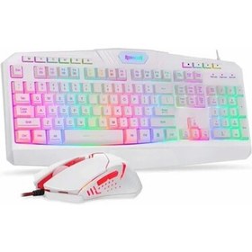 Resim REDRAGON S101 Kablolu Oyun Klavyesi ve Faresi White 